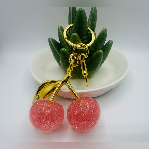 Cherries Bag Charm Key Chain - Picture 3 of 5